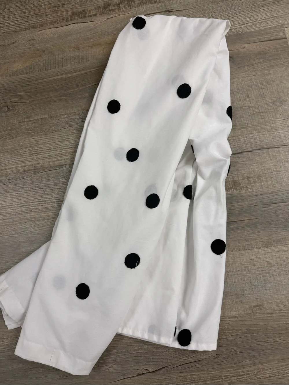 Pillowfort White Shower Curtain with Black Polka Dots